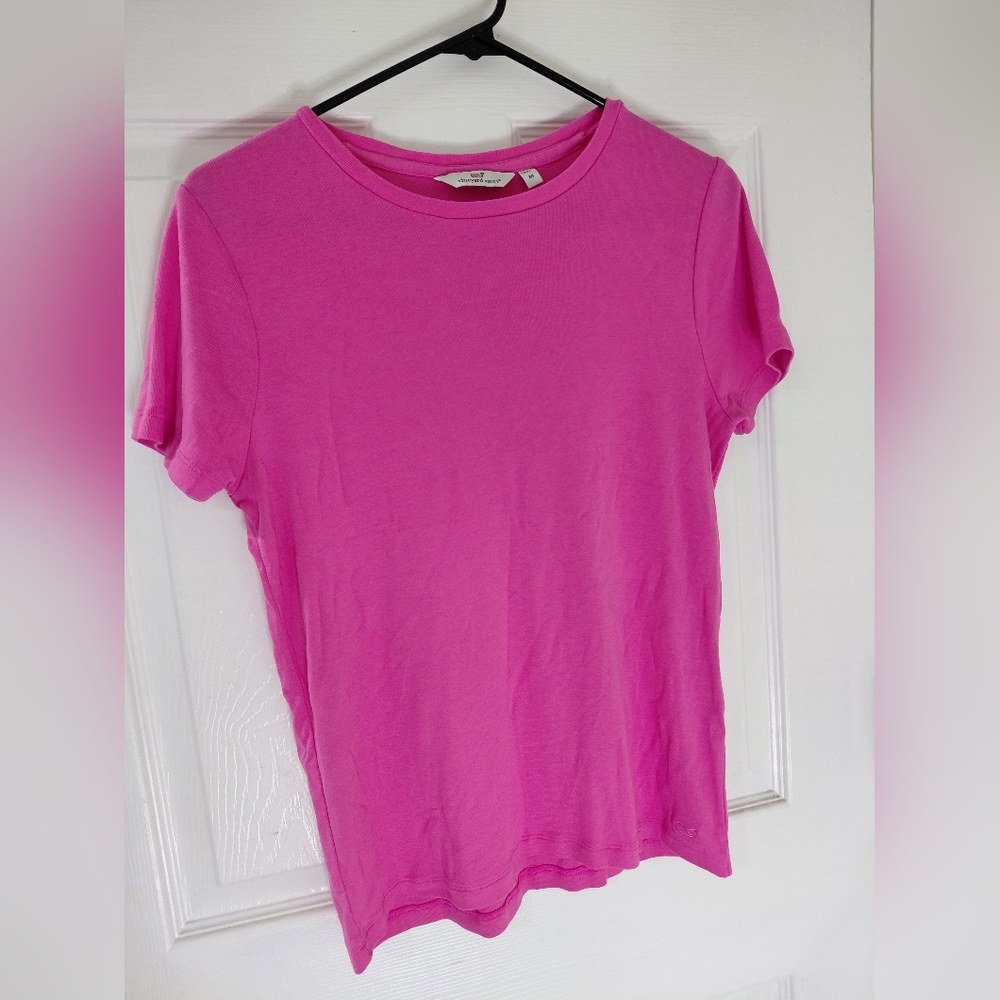 Vineyard Vines Pink Crew Neck T-Shirt Women Size M